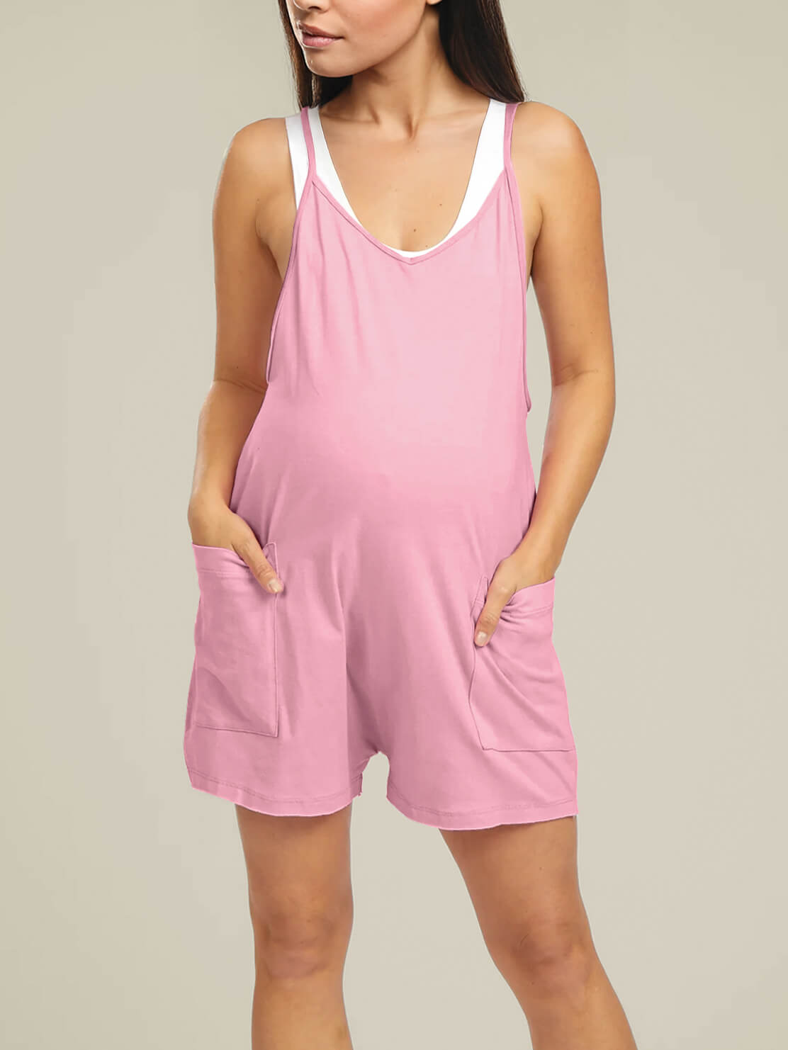 Oversized Jumpsuit Shorts - Maternity & Postpartum – Lahloya Maternity