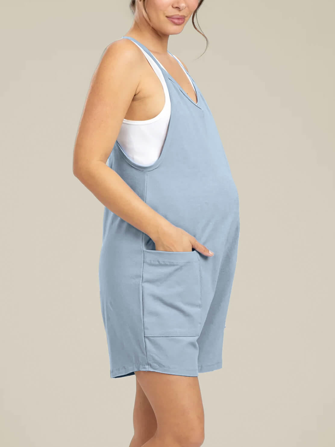 Oversized Jumpsuit Shorts - Maternity & Postpartum – Lahloya Maternity